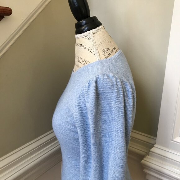 Charlotte Brody Coco Sweater Womens XS Blue Crew Neck Wool Cashmere Pullover - Picture 8 of 10